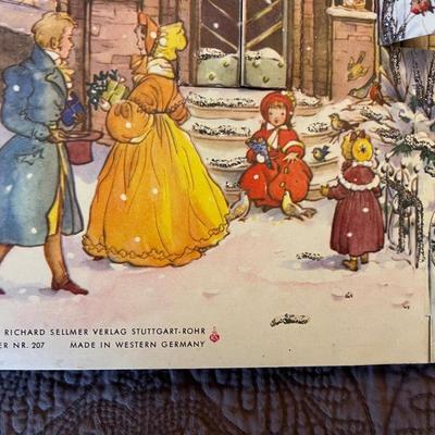 5- Vintage German fold out Advent Calandars.