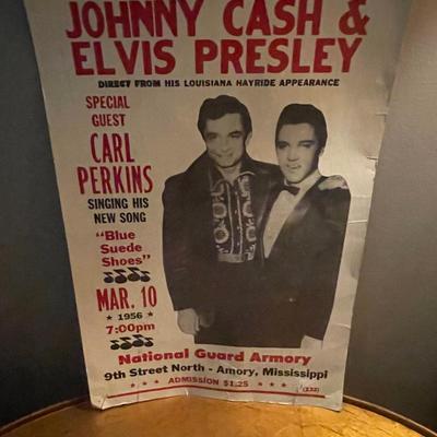 Elvis & Johnny Cash Poster 1957