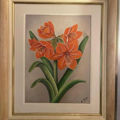 Pair Vintage Amaryllis Originals