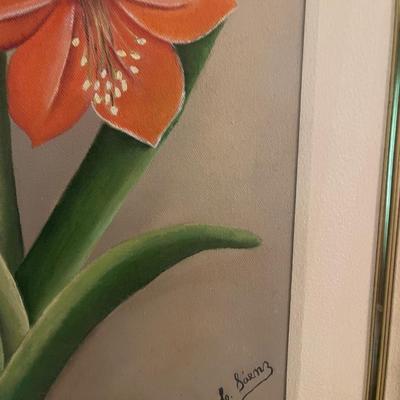 Pair Vintage Amaryllis Originals