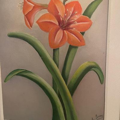 Pair Vintage Amaryllis Originals