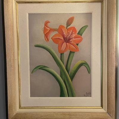 Pair Vintage Amaryllis Originals