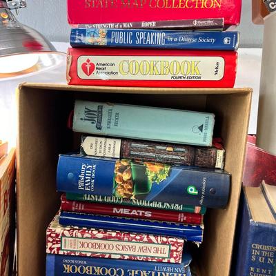 Cook Books, Vintage books and maps
