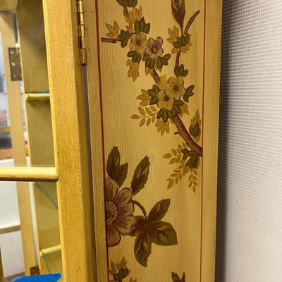 16X 7X 28" Stenciled leaves display