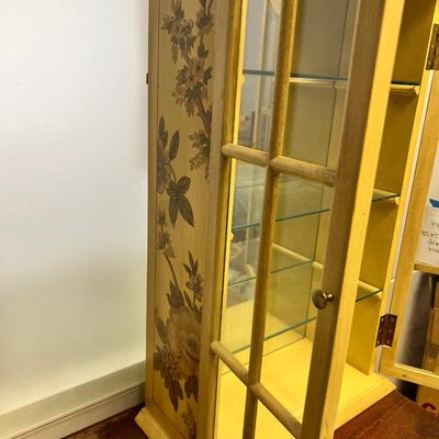 16X 7X 28" Stenciled leaves display