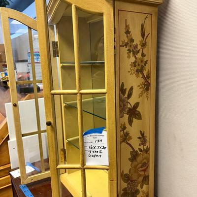 16X 7X 28" Stenciled leaves display