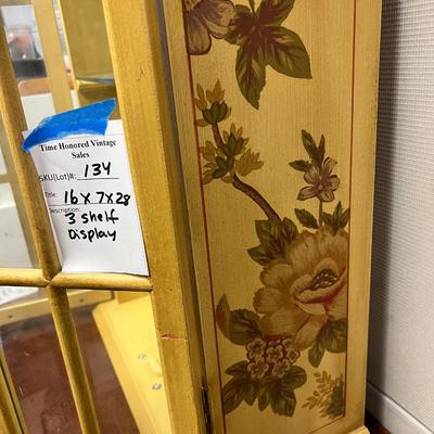 16X 7X 28" Stenciled leaves display