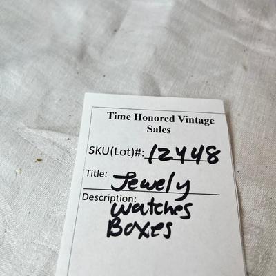 Watches, jewelry, boxes, loose beads