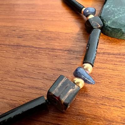 Lot of Vintage Guatemalan Jade & Black Coral Necklaces