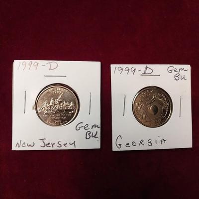 1999-D NEW JERSEY AND GEORGIA STATE COINS