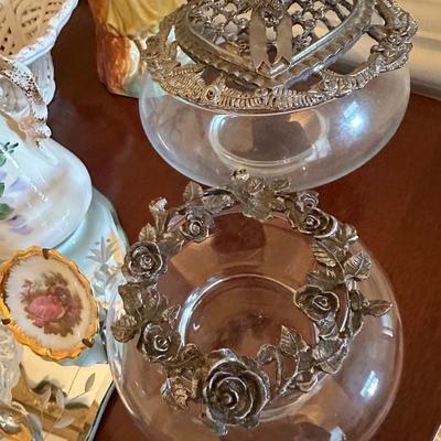 vintage trinket boxes & more lot