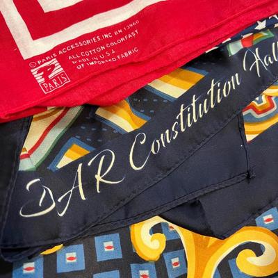 Big Scarf Lot Designer, Silk, Vntg., Contemp. -Liberty London, 1939 Worlds Fair