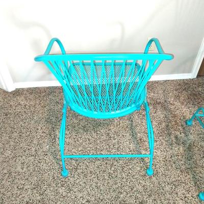 TWO METAL PATIO CHAIRS