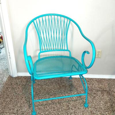 TWO METAL PATIO CHAIRS
