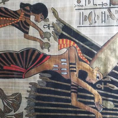 Rare Authentic hand painted Egyptian Art work.