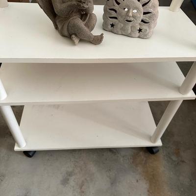 Rolling Shelf, Decor Lot