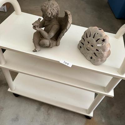 Rolling Shelf, Decor Lot