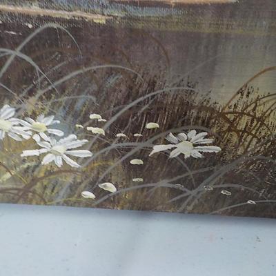Original Oil Art "Southern Farm of Yesteryear" by Ray Albert.