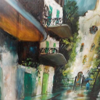Streets of Spain Original oil painting be Lisa/ N.O.. 1971
