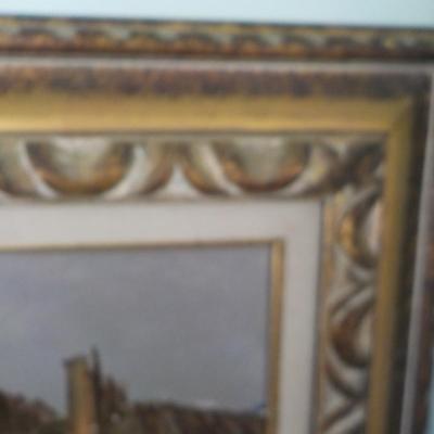 Original Oil art " The Paris Street Scene". 1970's