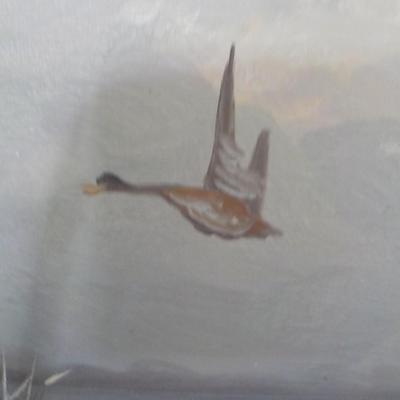 Original Oil Art " Ducks Migrating South. By Wijsman.