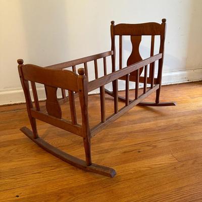 Vintage Wood Rocking Cradle