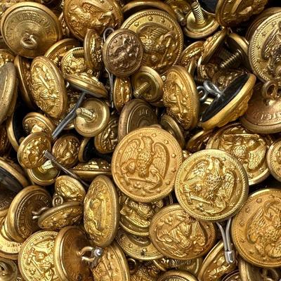 Box of Gold Navy Buttons