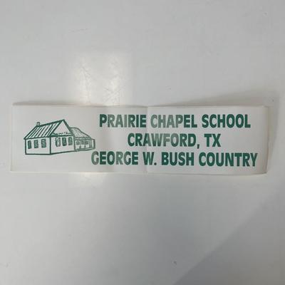Prairie Chapel School bumper sticker