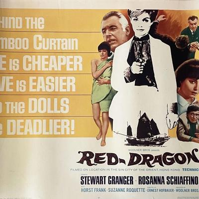 Red Dragon 1965 vintage movie poster