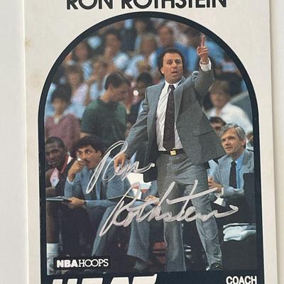 Miami Heat Ron Rothstein 1990-91 NBA Hoops Coach #318 signed trading card
