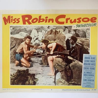 Miss Robin Crusoe original 1953 vintage lobby card