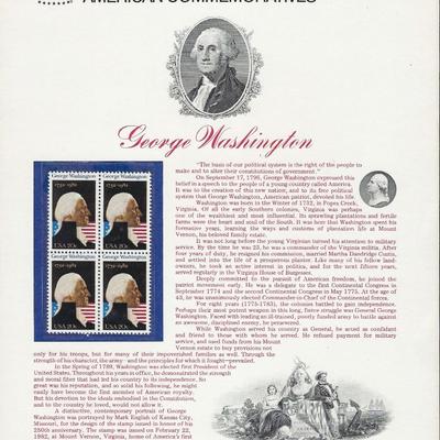 Commemoratives George Washington stamp set of four