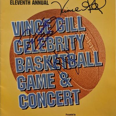 Vince Gill Signed Celebrity Basketball Game Progra