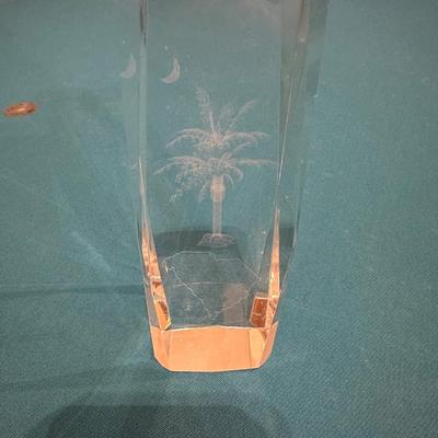 Crystal South Carolina Paperweight