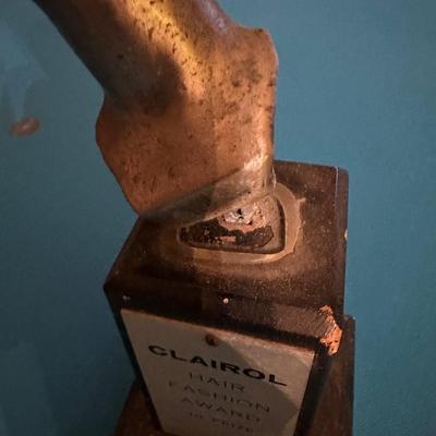 Vintage Clairol Hair Fashion Award Trophy