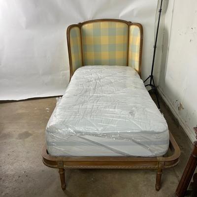 1948 Pair of Antique Custom Upholstered French Twin Beds