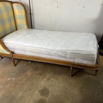 1948 Pair of Antique Custom Upholstered French Twin Beds