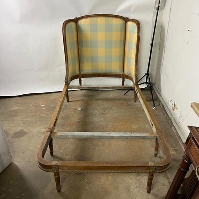 1948 Pair of Antique Custom Upholstered French Twin Beds