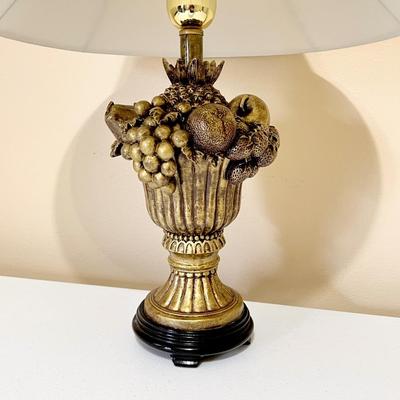 Golden Bowl Of Fruit Table Lamp