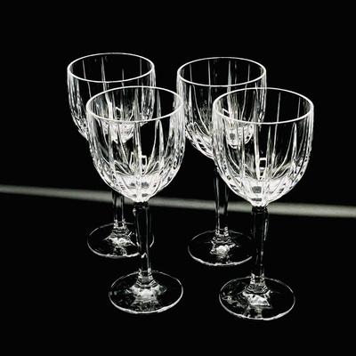WATERFORD ~ Marquis ~ Omega ~ Set Of Four (4) Crystal Wine Glasses