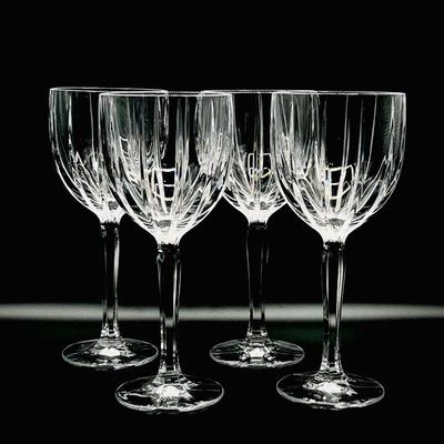 WATERFORD ~ Marquis ~ Omega ~ Set Of Four (4) Crystal Wine Glasses