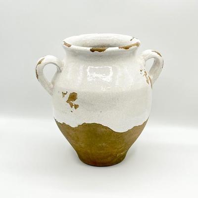 POTTERY BARN ~ Glazed Pottery Decorative Vase