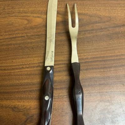 Vintage Cutco carving knife & fork set