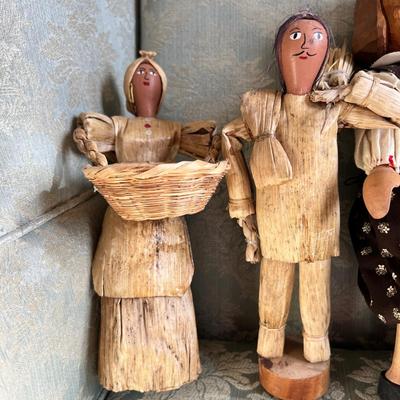 Antique Vintage Wooden Doll Lot