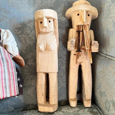 Antique Vintage Wooden Doll Lot