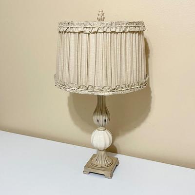 Farmhouse Style Table Lamp ~ With Burlap Lampshade