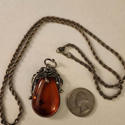 Butterscotch Amber Pendant Necklace