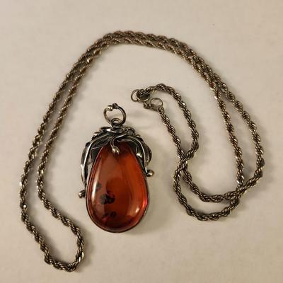 Butterscotch Amber Pendant Necklace