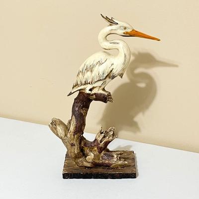 18â€ Tall Egret On Driftwood