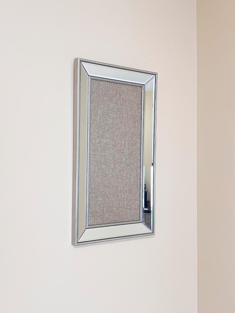 Push Pin Board With Beaded Beveled Mirror Frame | EstateSales.org